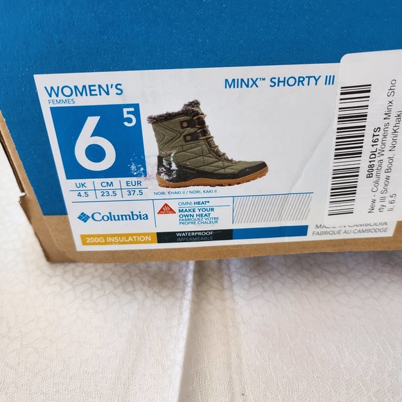Columbia Women’s Minx™ Shorty III Winter Boot Size 6.5 New With Box - Picture 8 of 10